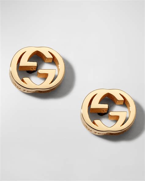 gucci stud earrings sale|Gucci interlocking gg earrings.